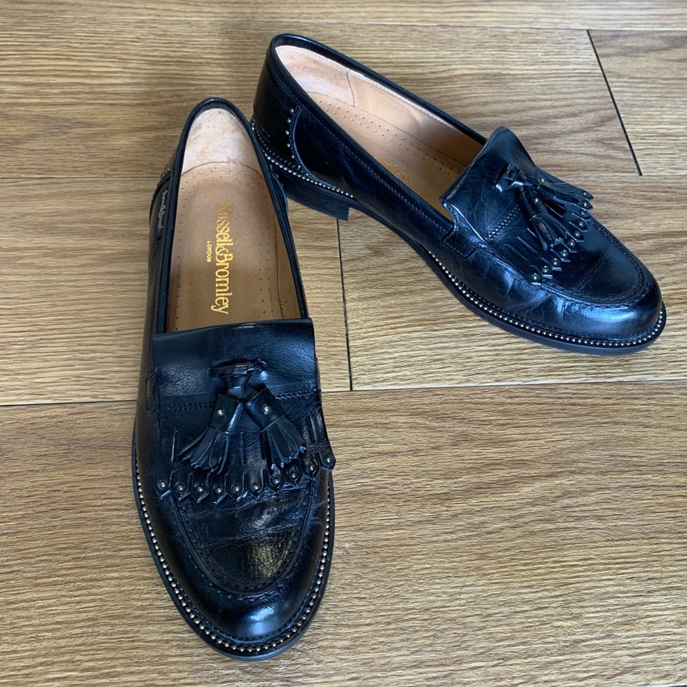 Russel & Bromley Leather Studded Loafers